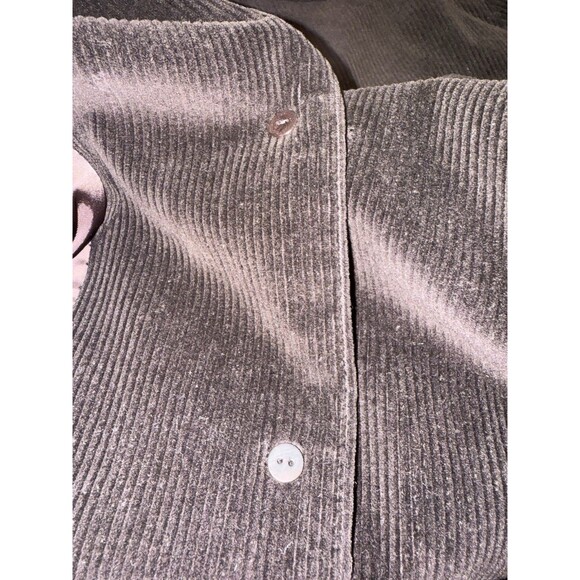 Eileen Fisher L Brown Corduroy Button Jacket Wide Wale Cotton Spandex Lined Coat - Picture 11 of 11